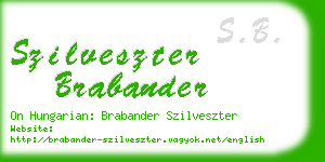 szilveszter brabander business card